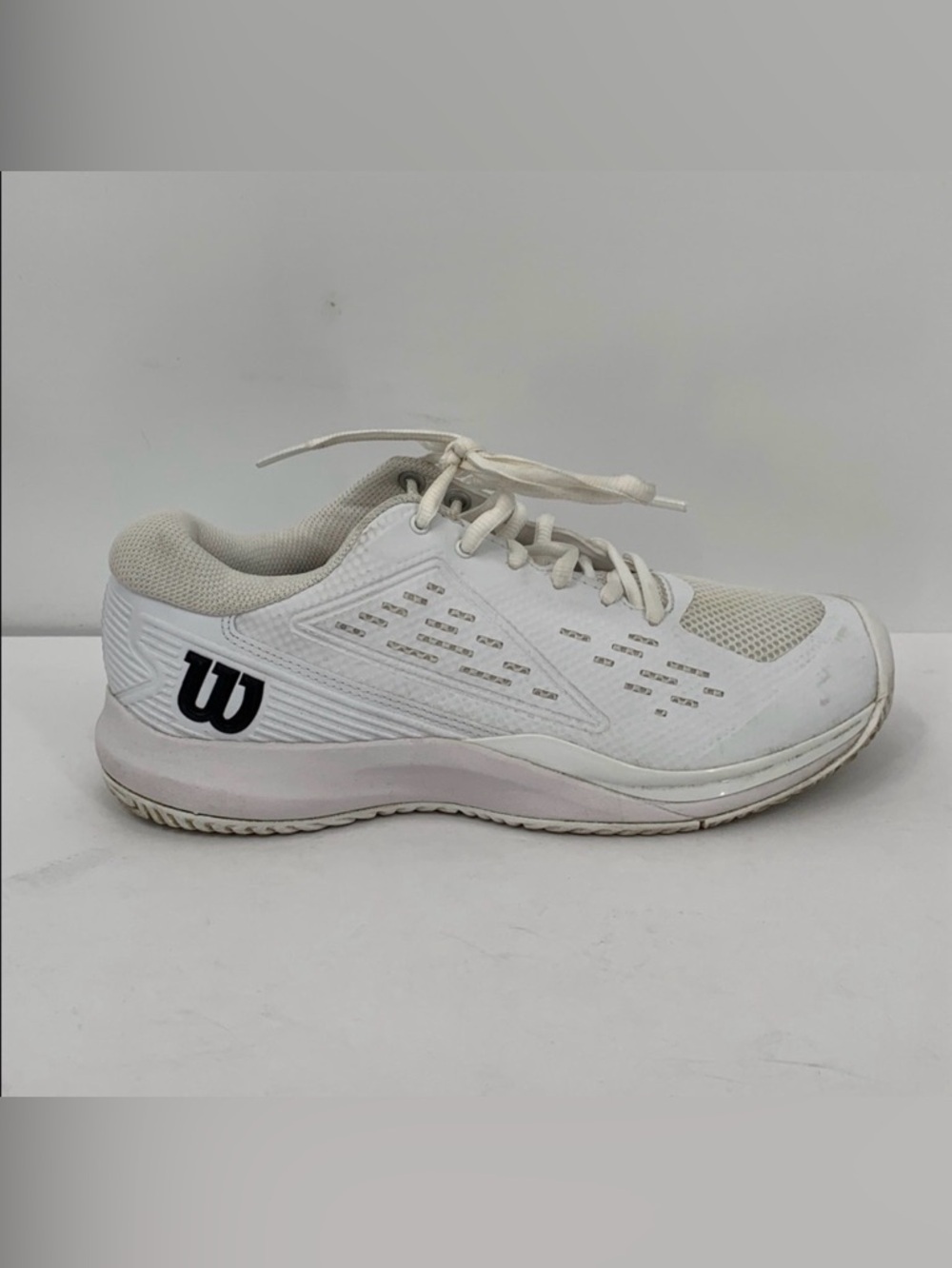 Wilson Rush Pro Ace Clay tennis sneaker shoe low top white mesh black men 8